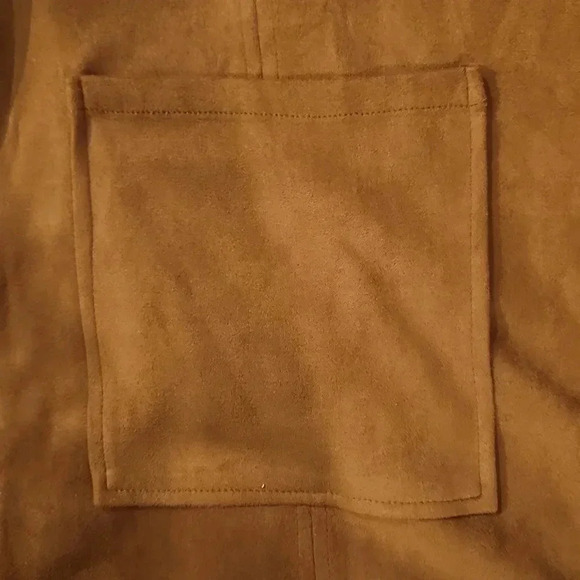 Moon River Faux Suede Sleeveless Duster Vest – Camel Brown – Size XS - Picture 7 of 9